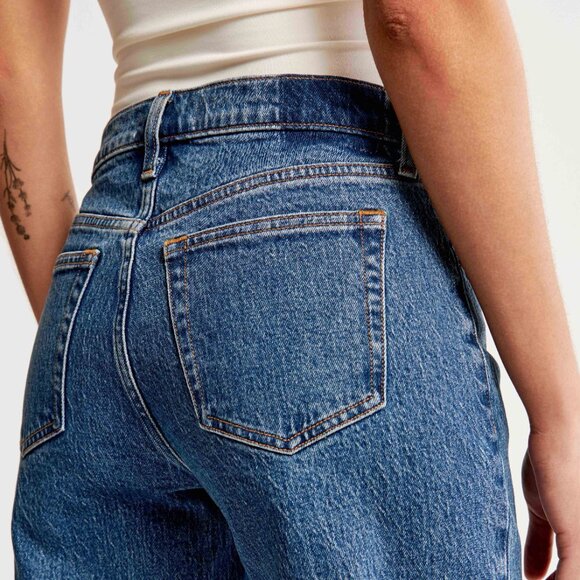 Abercrombie & Fitch Dark Marble Low Rise Baggy Jean size 25 Regular - Picture 6 of 14